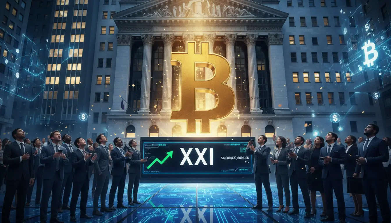 Bitcoin Treasury Twenty One zadebiutuje na NYSE z zasobem BTC wartym 4 miliardy dolarów