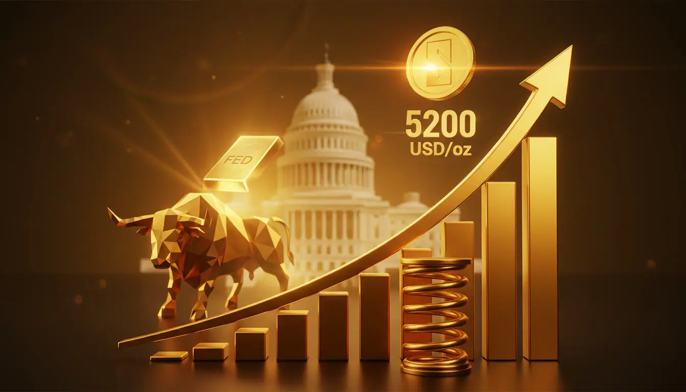 Złoto gotowe na rajd do rekordowych poziomów? Analityk prognozuje cenę 5200 USD!